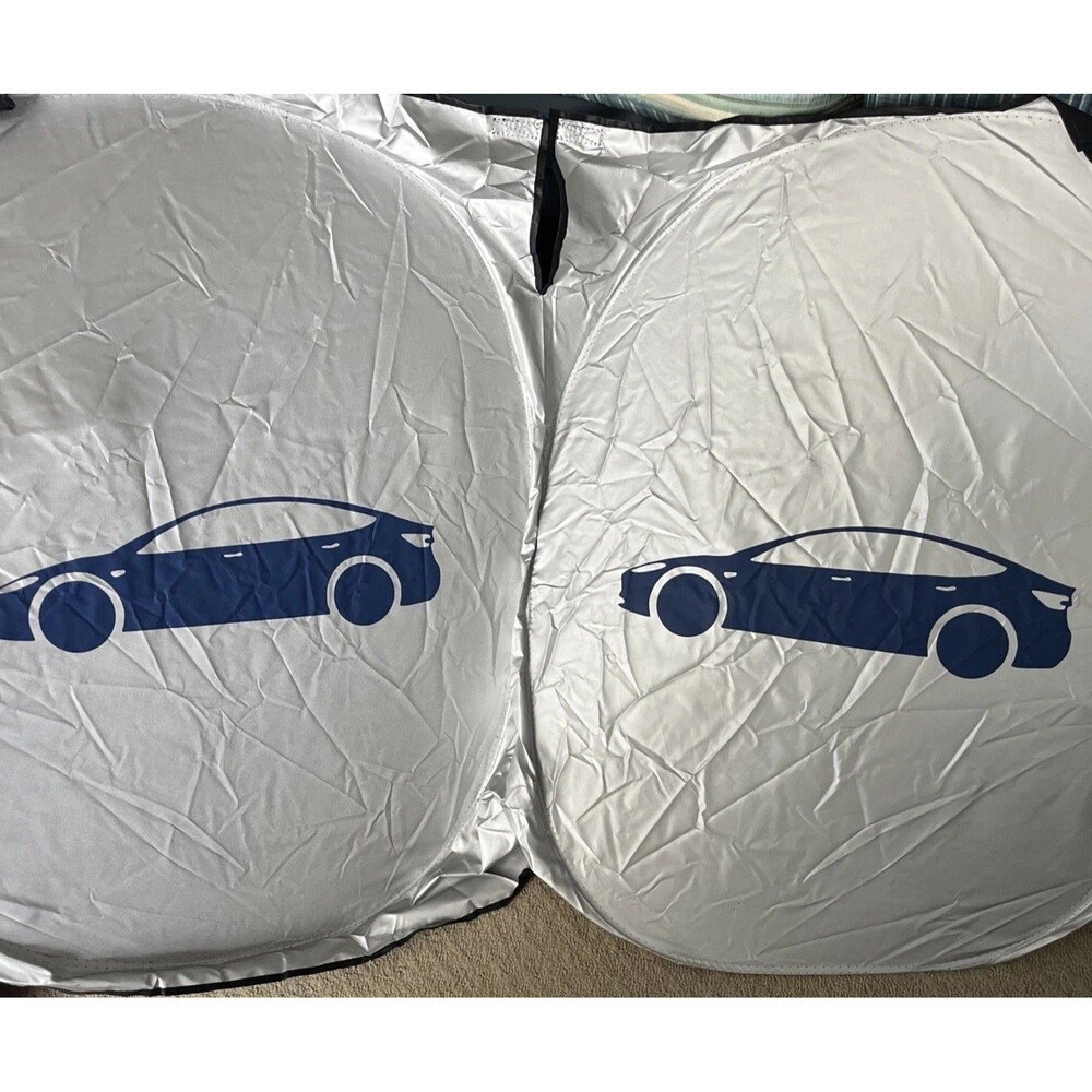330T Upgraded Sunshade  (56” X37”) beautiful shade! Tesla Fits 3/Y/S/X Blue